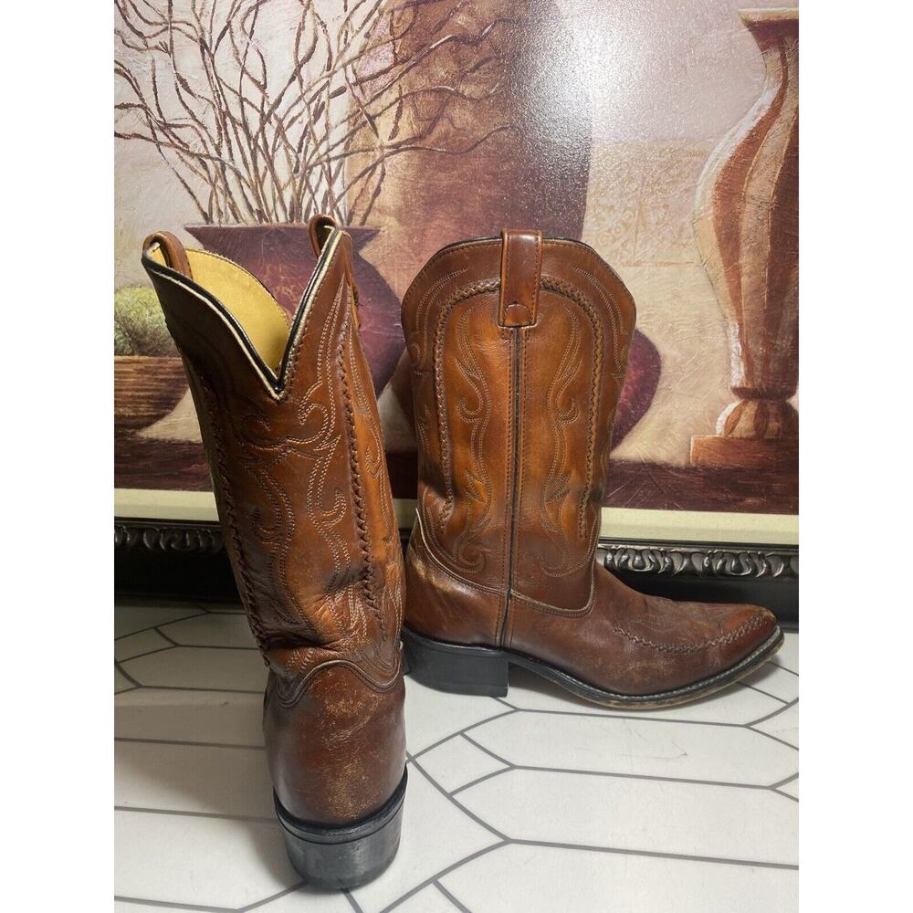 SIZE 10.5 D HH Men's Brown Cowboy Boots